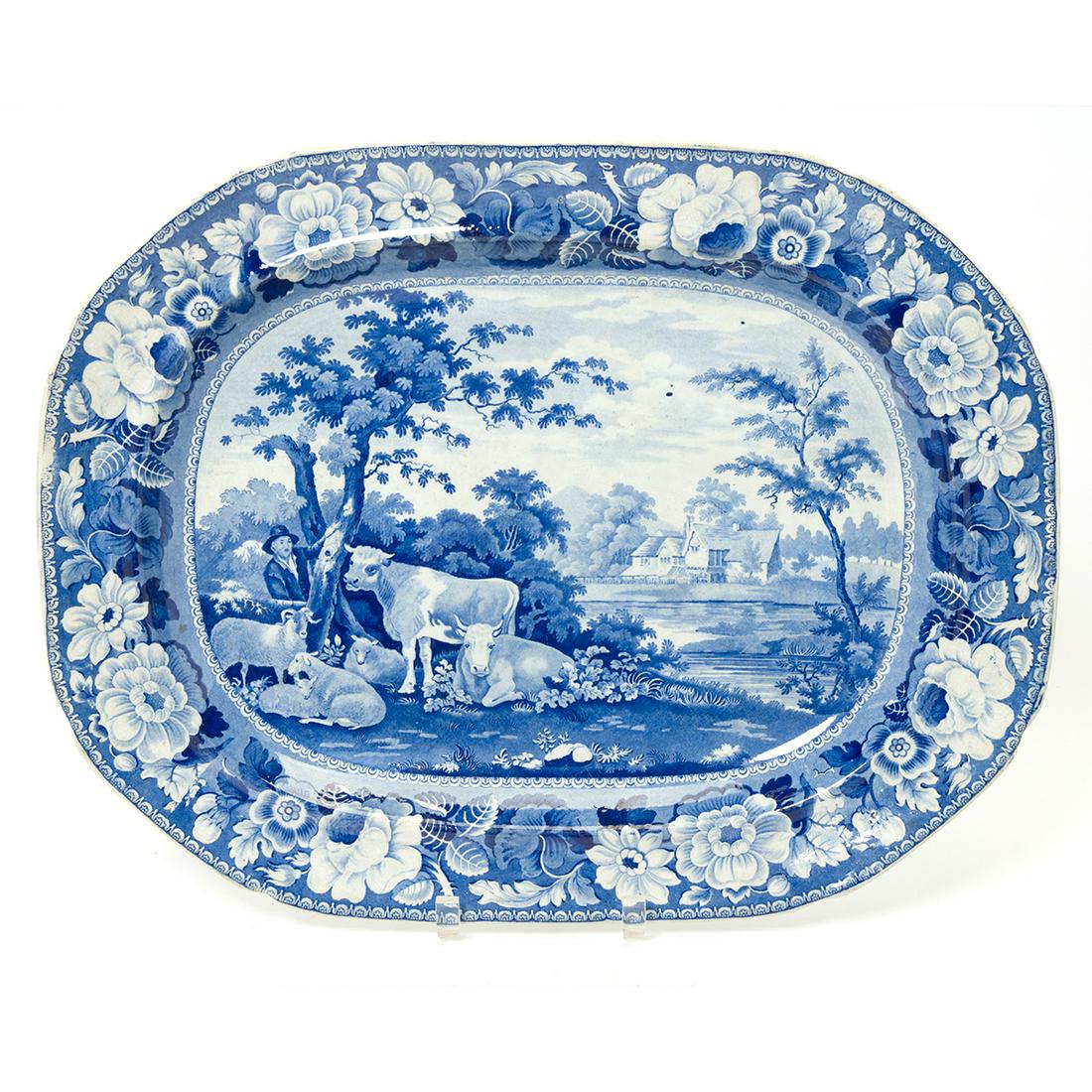 19th Century Staffordshire Transferware Platter. (1 of 2)