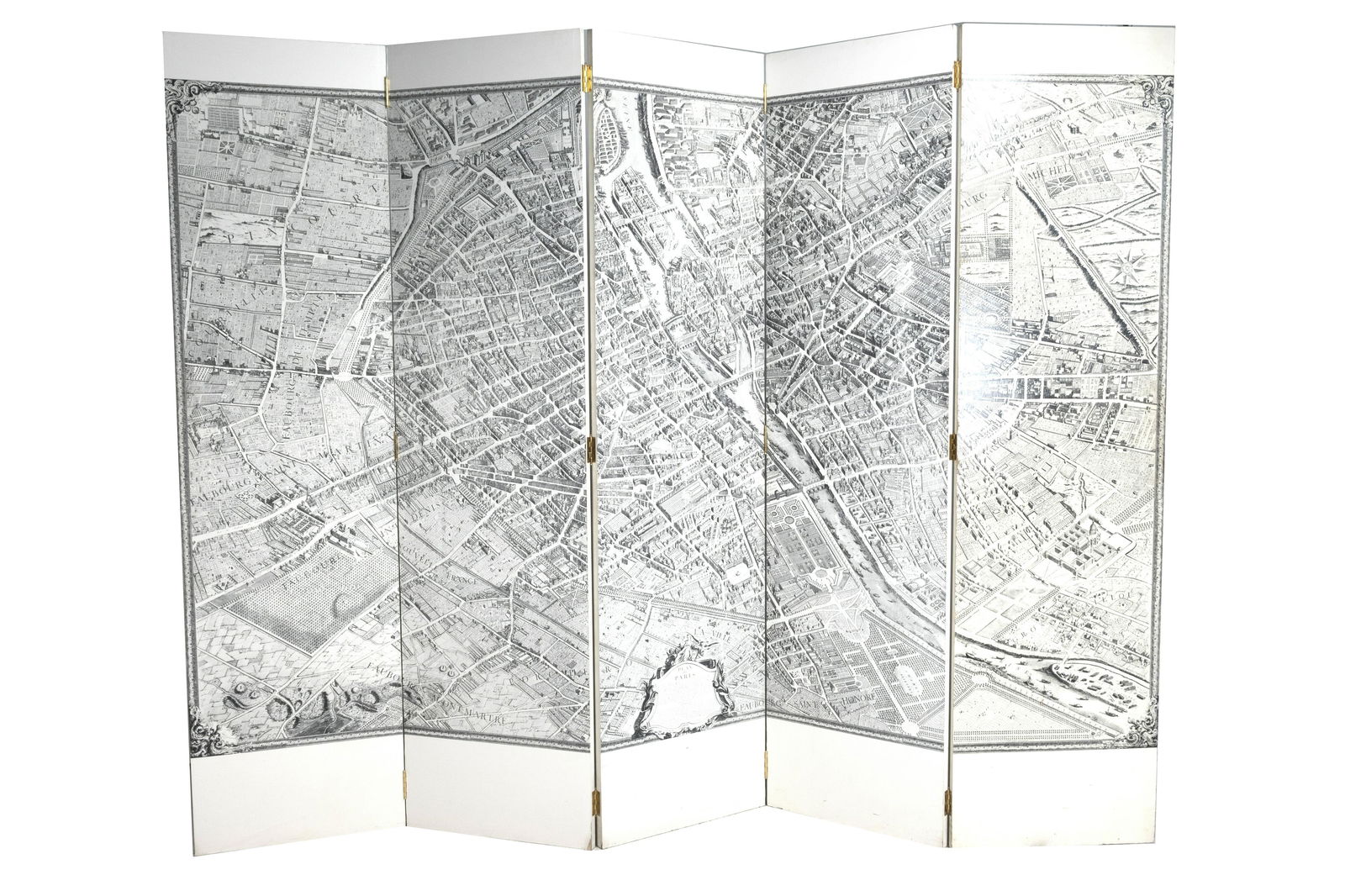 Five Panel Folding Screen, Paris Map (1 of 4)