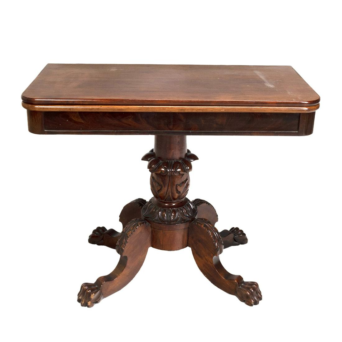 Late Classical Mahogany Flip Top Games Table (1 of 3)