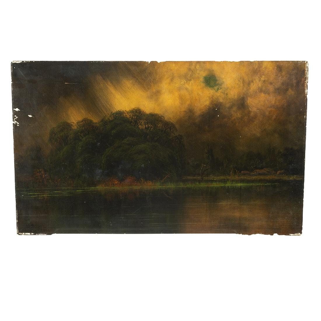 James Everett Stuart, Showers San Jauquin River, oil (1 of 4)