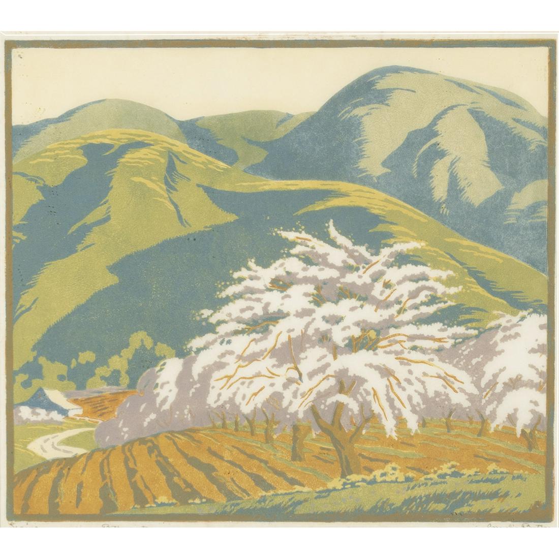 Cornelis Botke, Spring, woodblock print (1 of 5)