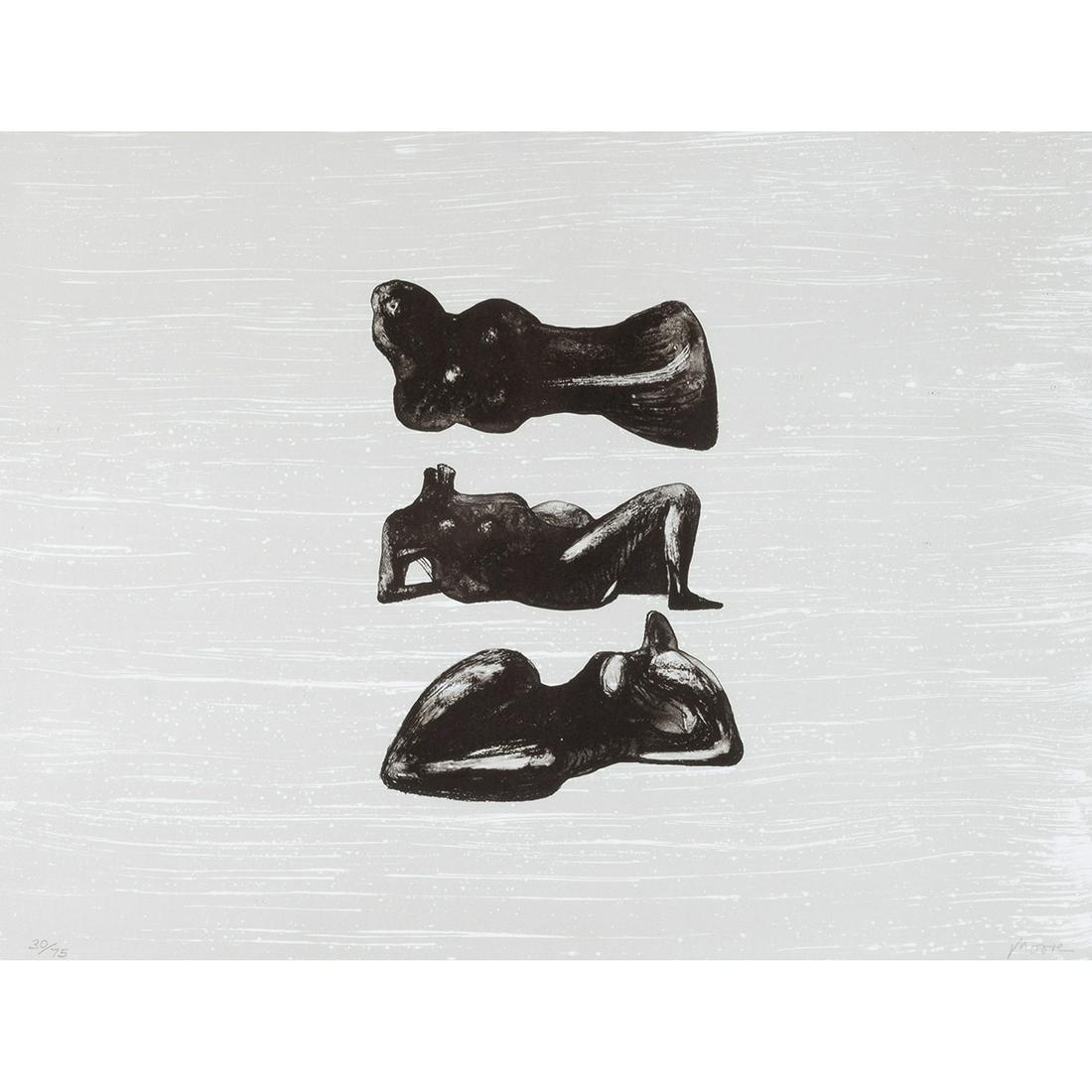 Henry Moore, Three Reclining Figures, lithograph (1 of 4)
