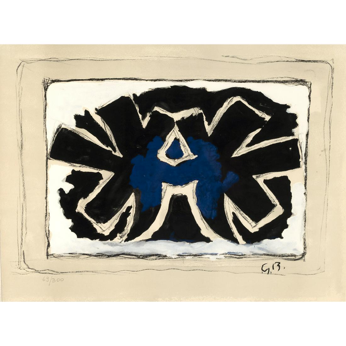 George Braque, Les Deux Oiseaux Bleus, lithograph (1 of 4)