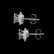 107: BLUE TOPAZ, DIAMOND, 14K WHITE GOLD EARRINGS. - 3