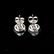 107: BLUE TOPAZ, DIAMOND, 14K WHITE GOLD EARRINGS. - 4