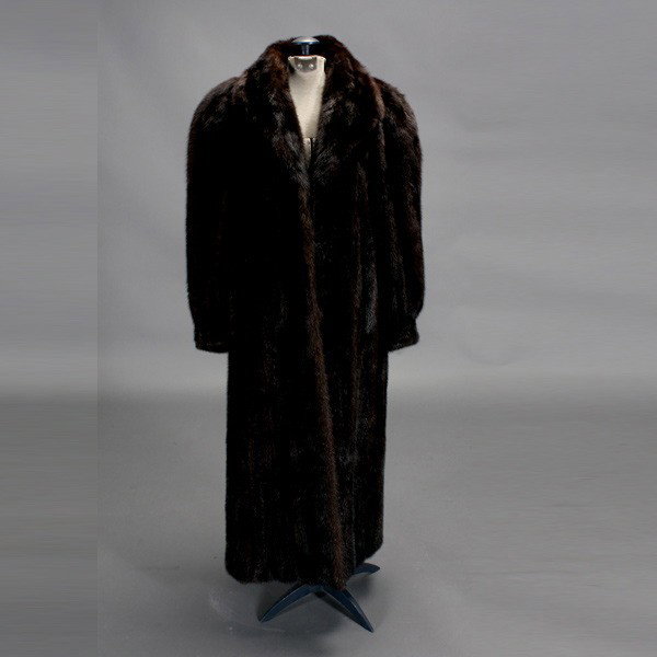 Christian Dior Mink Fur Coat with Shawl Collar: Christian Dior Mink Fur Coat with Shawl Collar {Length 54 inches}