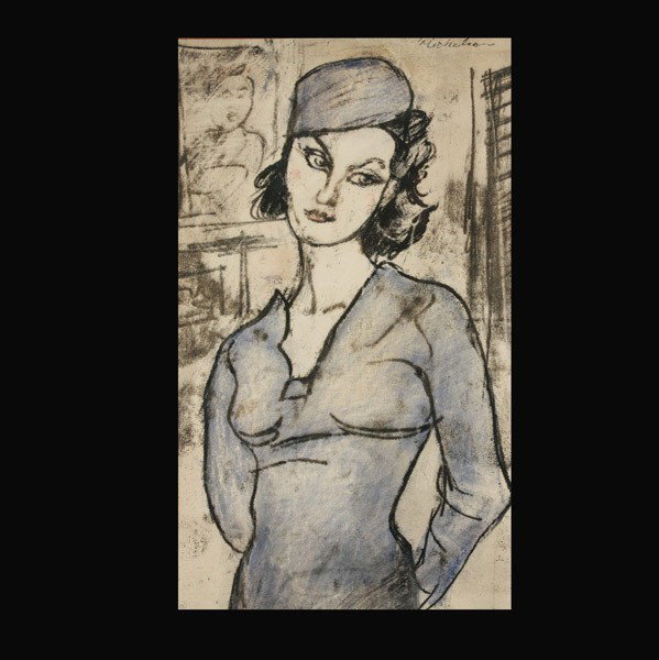 Leo Michelson "Portrat of Lady" Oil pastel: LEO MICHELSON (Latvian/American, 1887 - 1978) "Portrait of a Lady" Oil pastel on paper. Sight: 21 1/4 x 12 3/4 inches. Signed upper right. In very good condition. Framed, linen liner, fillet, and glaz