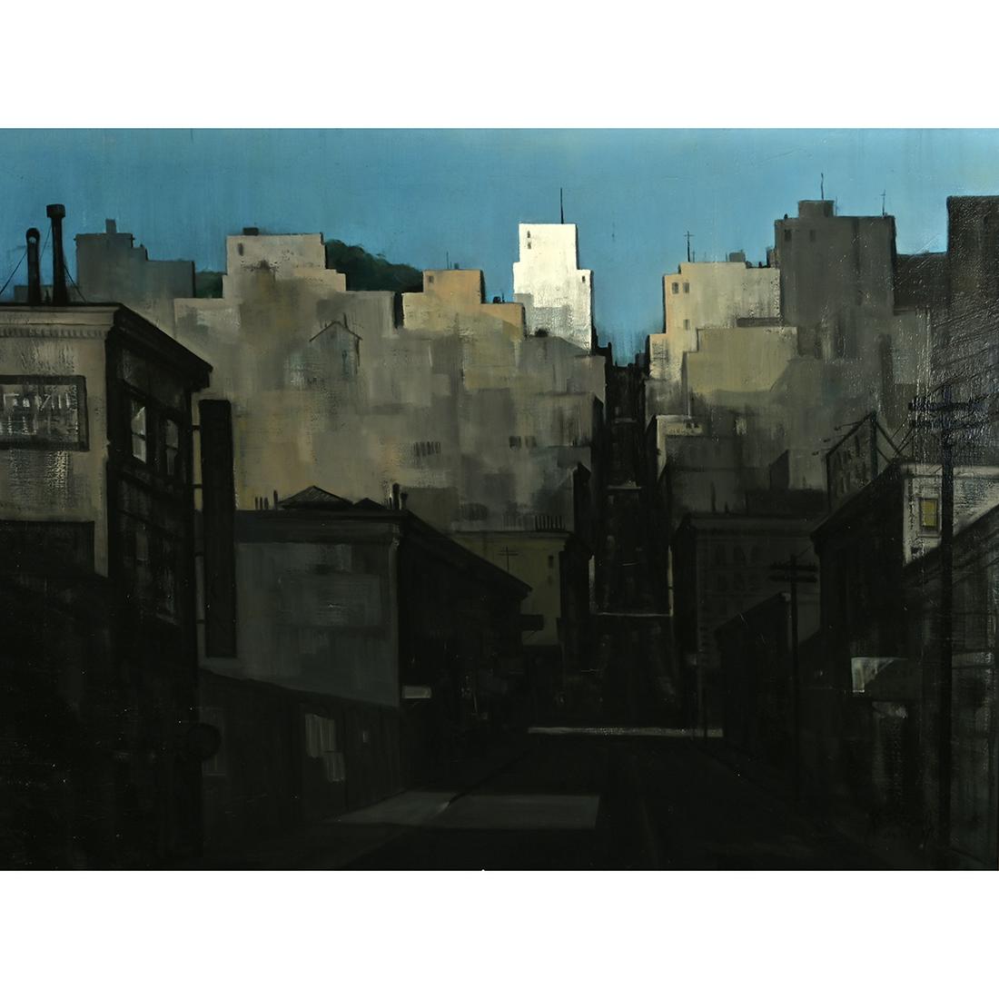 JC Glerum Jr., Cityscape, oil on canvas (1 of 4)