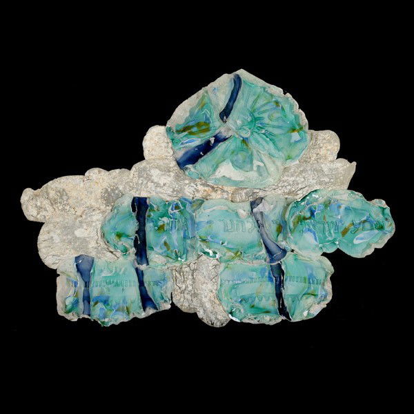 Attrib. John Kuhn Glass Wall Sculpture: Attributed to JOHN KUHN (American, 20th Century) Glass Wall Sculpture. 36 1/2 x 25 1/2 inches. In good condition.