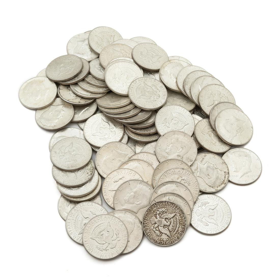 US 80 Kennedy Half Dollars 90% Silver Mixed Condition (1 of 1)