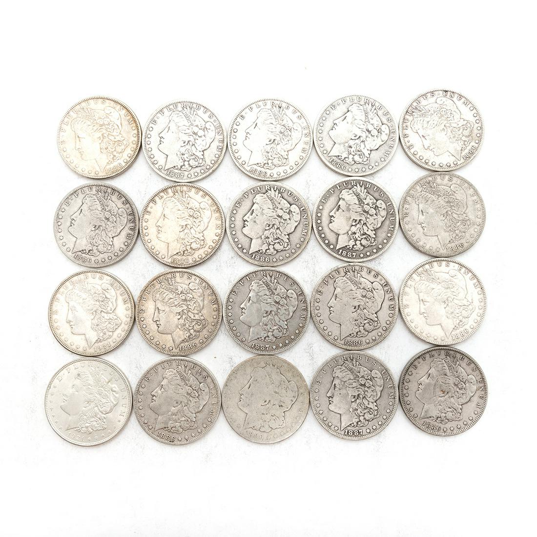 Lot of 20 US Morgan Dollars Mixed Conditions (1 of 2)