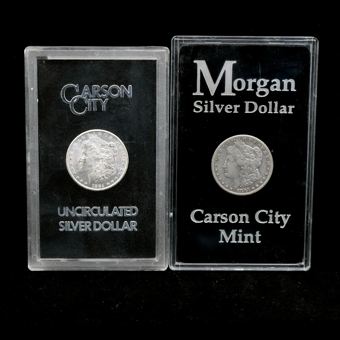 US Morgan Dollars (2) 1883 (CC) Good and 1884 (CC) (1 of 2)