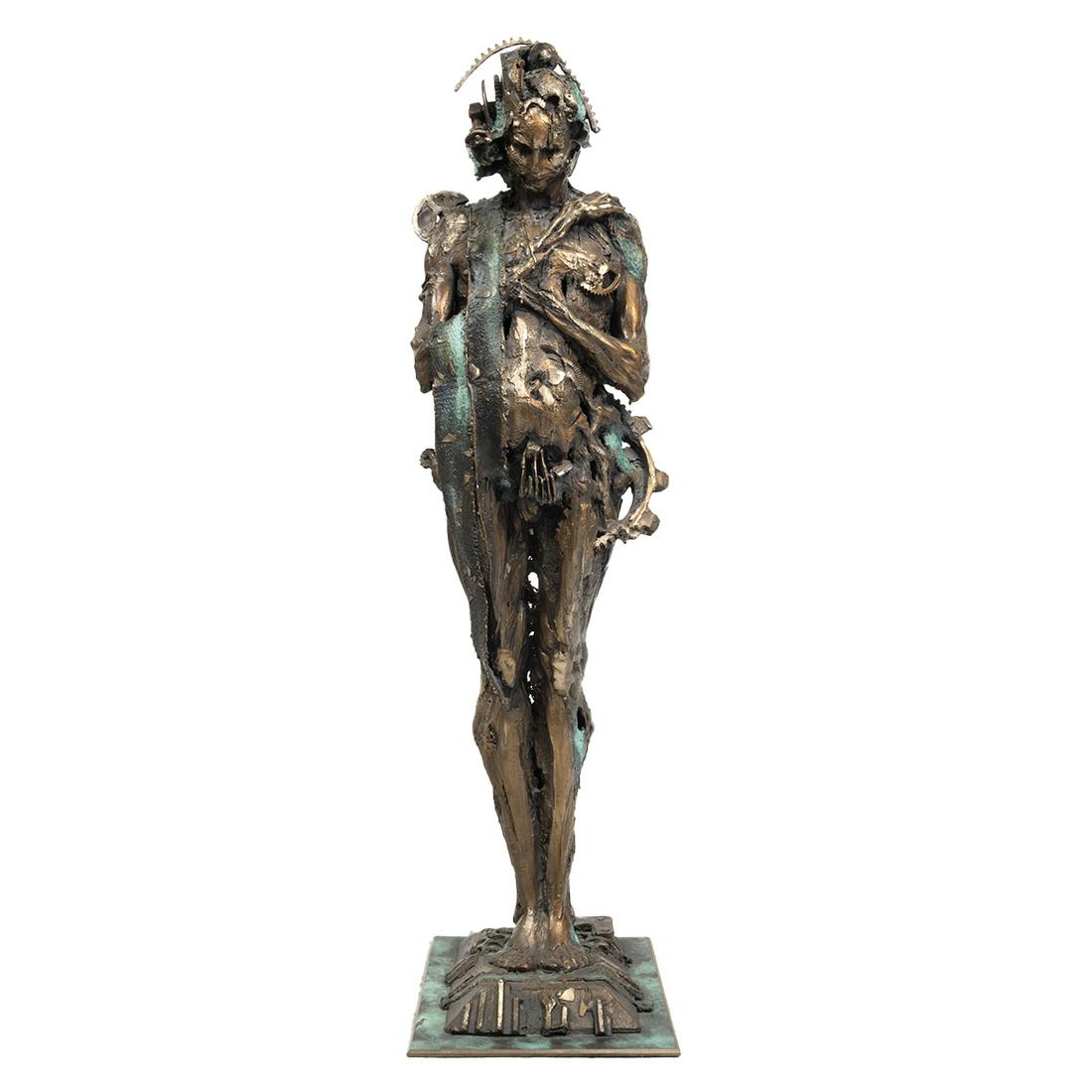 Nano Lopez, Aged, bronze: NANO LOPEZ (American/Colombian, b. 1955), Aged, 1995, bronze, (Approximate dimensions - overall: 31 x10.5 x 8.25 signed and dated on base.