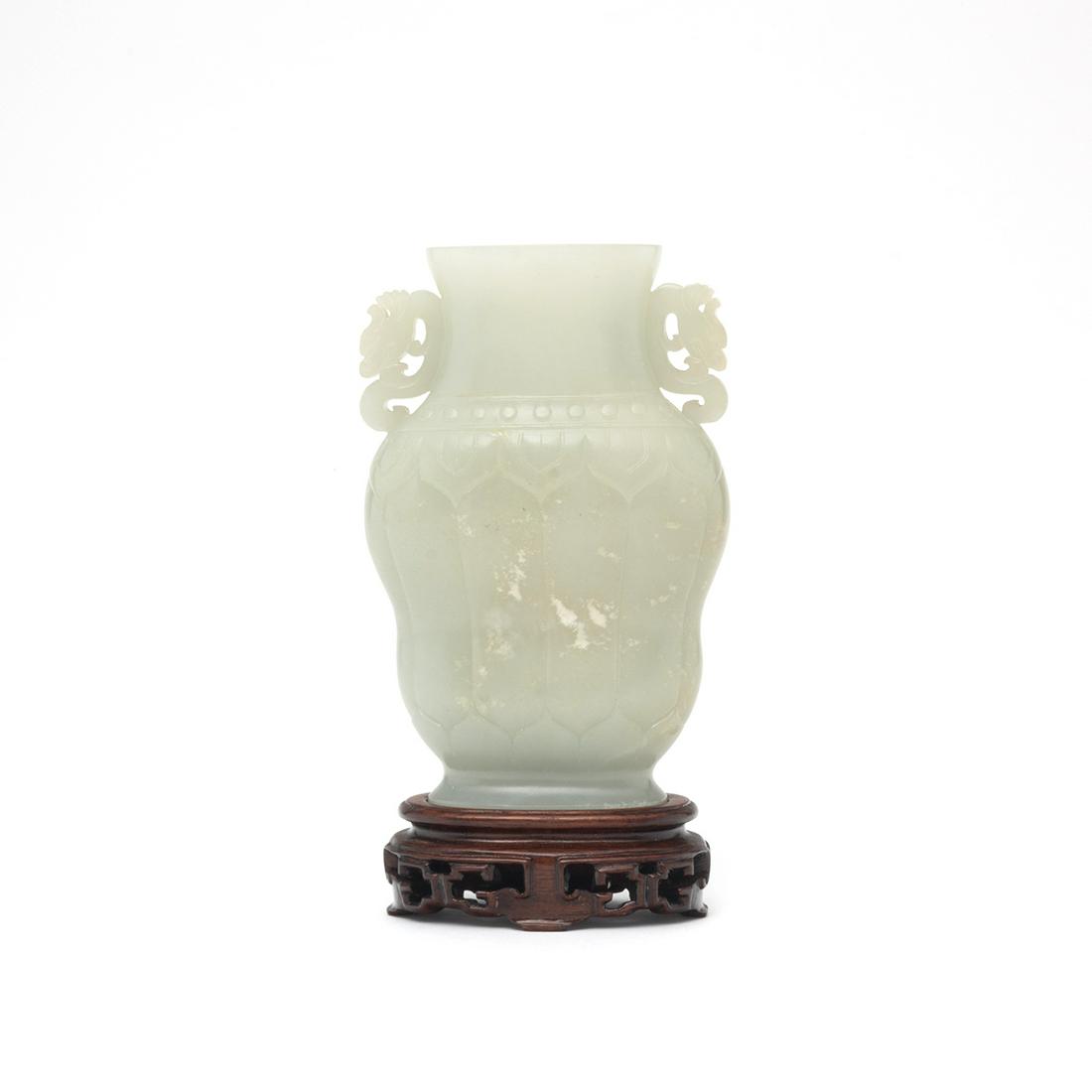 Chinese Jade Lotus Form Vase (1 of 3)