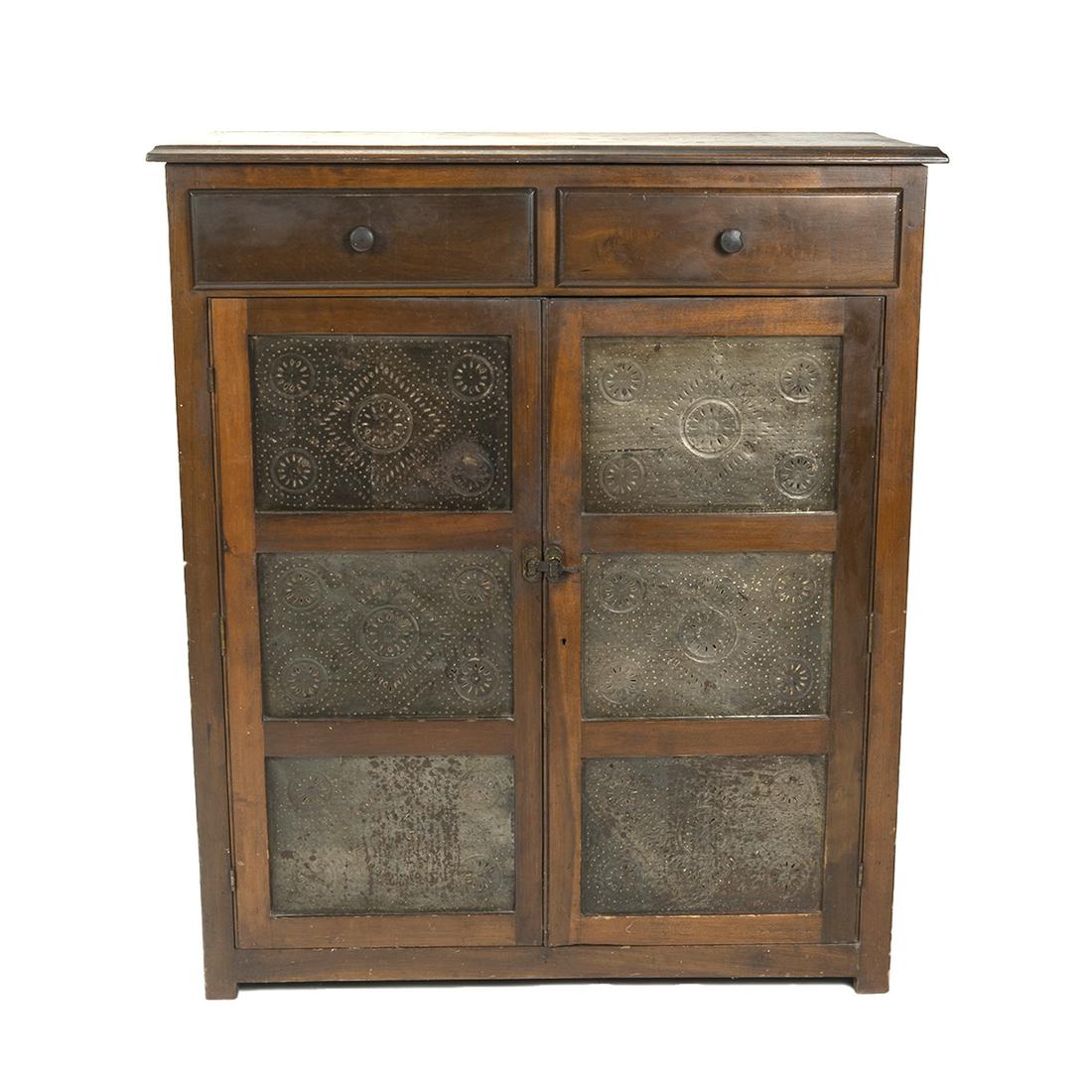 Early 19th Century American Punched Tin Pie Safe (0123) on Dec 17