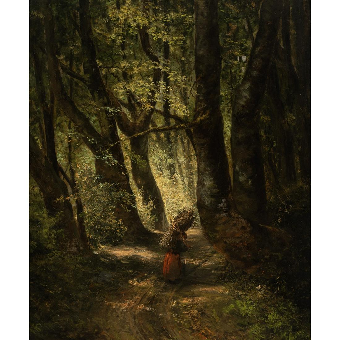 Grigori G. Miasoyedov, Woman in Forest, oil (1 of 4)