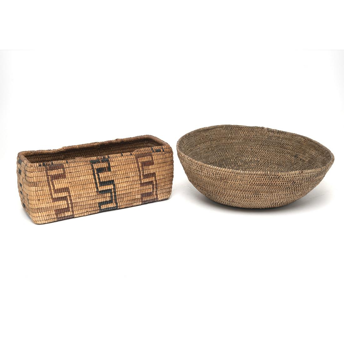 Two Native American Woven Baskets, Salish and Mission. (1 of 4)
