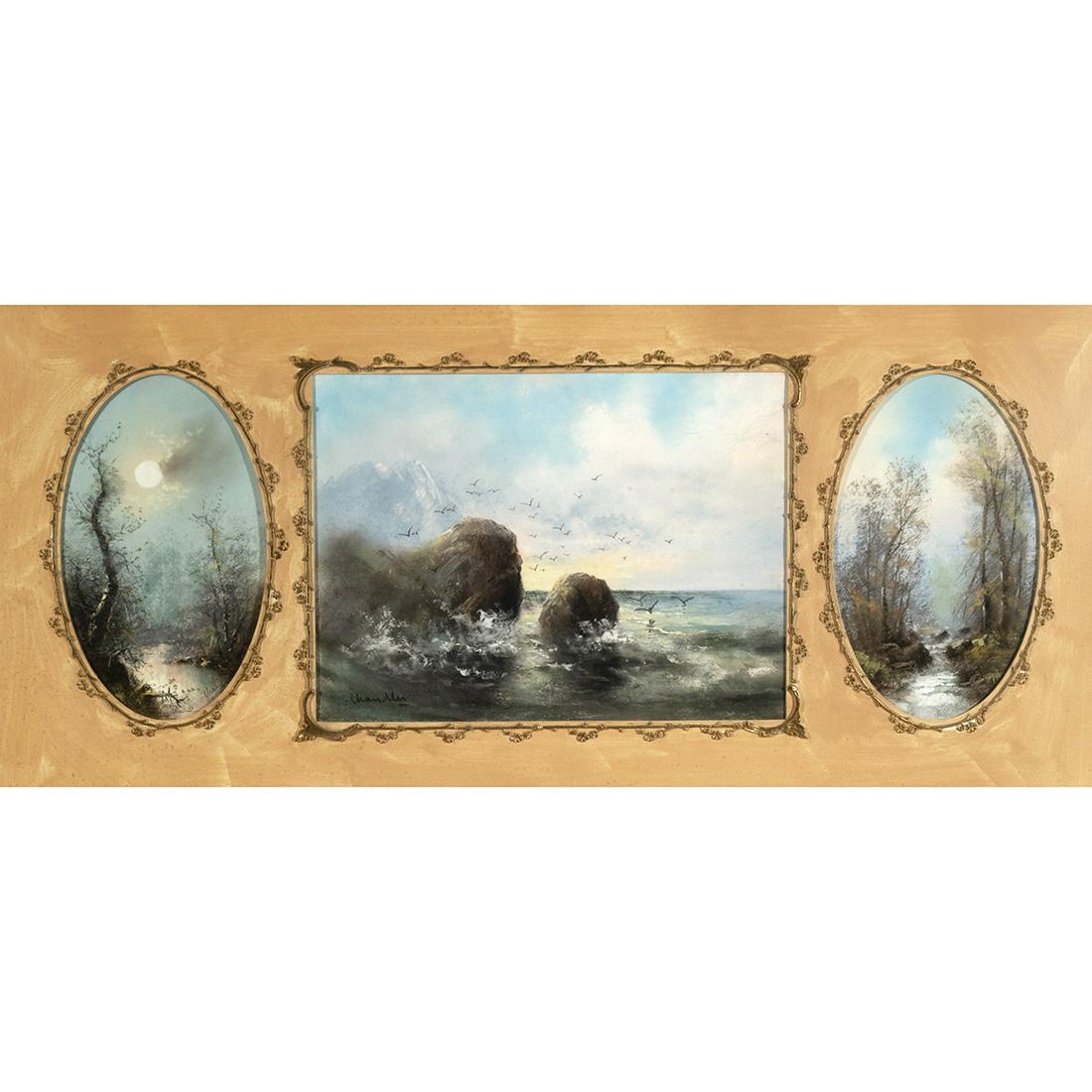 William Henry Chandler, Landscape Triptych, pastel (1 of 5)