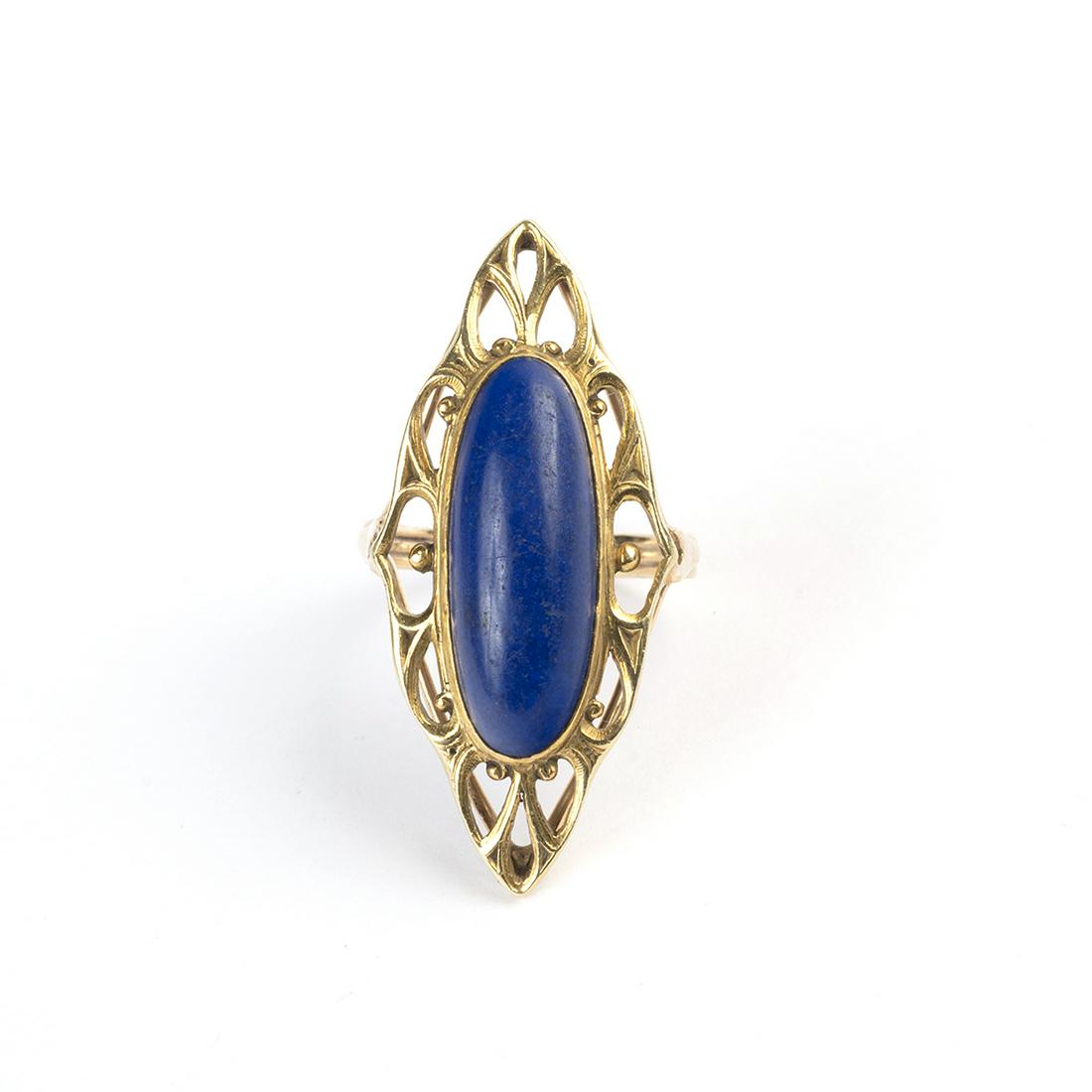 Art Nouveau Tiffany & Co. Lapis Lazuli, Gold Ring. (1 of 3)