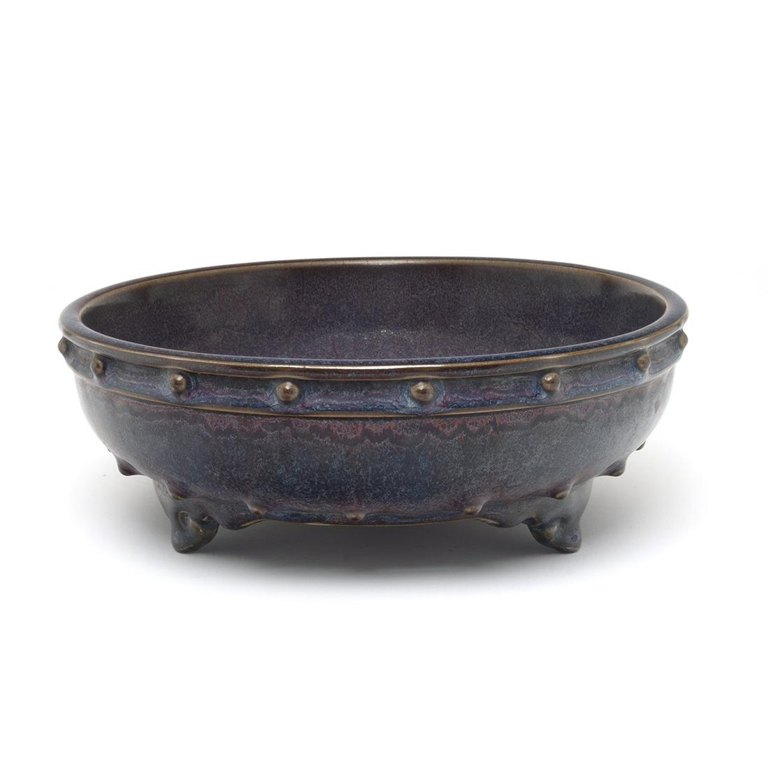 Chinese Large Jun Lavender Glazed Bulb Bowl (1 of 4)