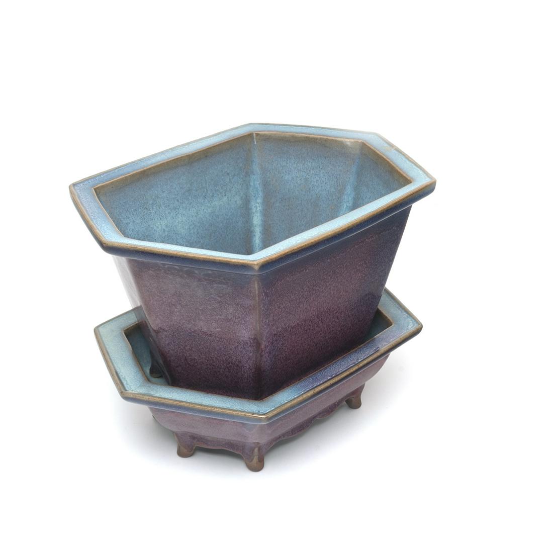 Chinese Purple Jun Planter With Stand (1 of 5)