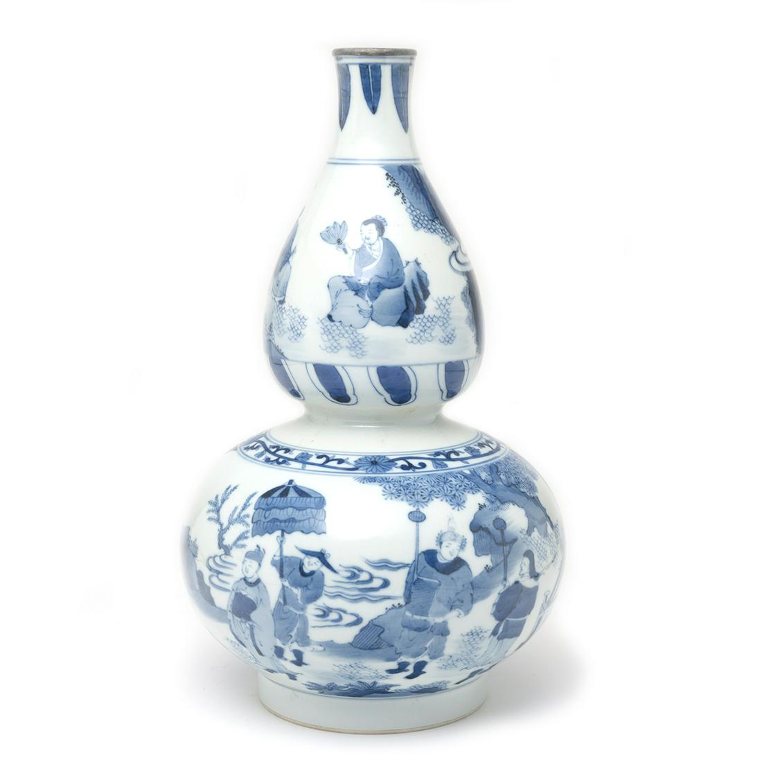 Chinese Large Blue and White Double-Gourd Vase (1 of 4)