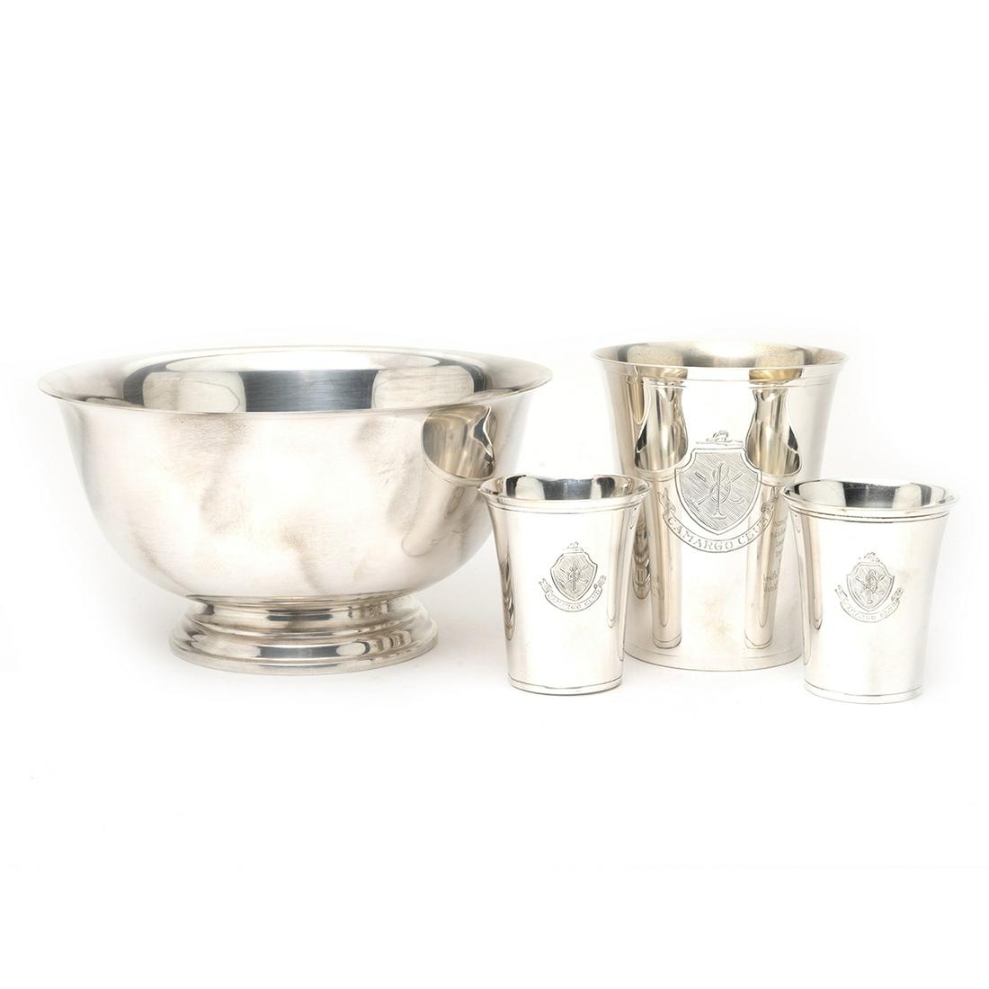 Sterling Silver Bowl and Tumblers Including Wallace (1 of 4)