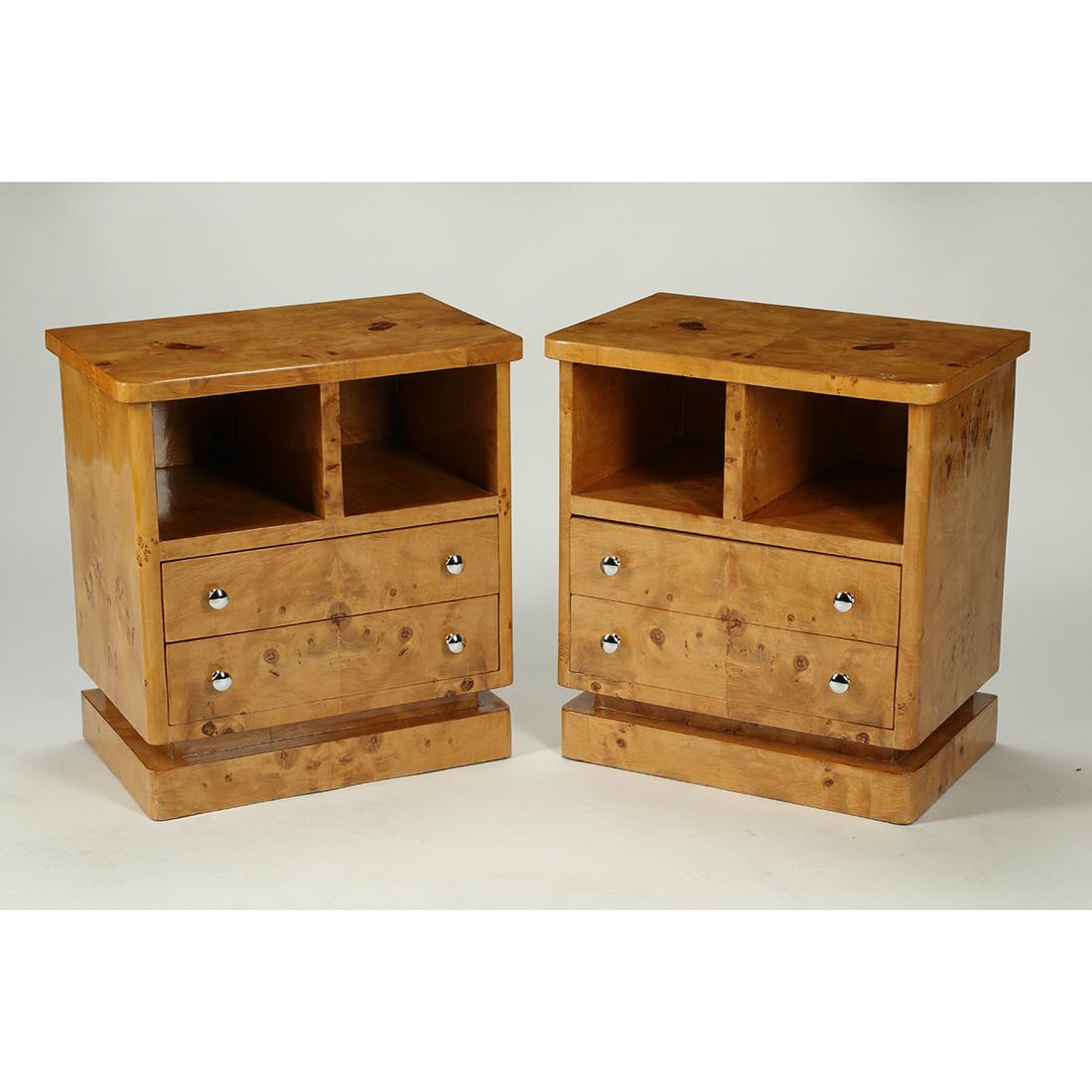 Pair of Art Deco Style Two Drawer Nightstands (1 of 3)