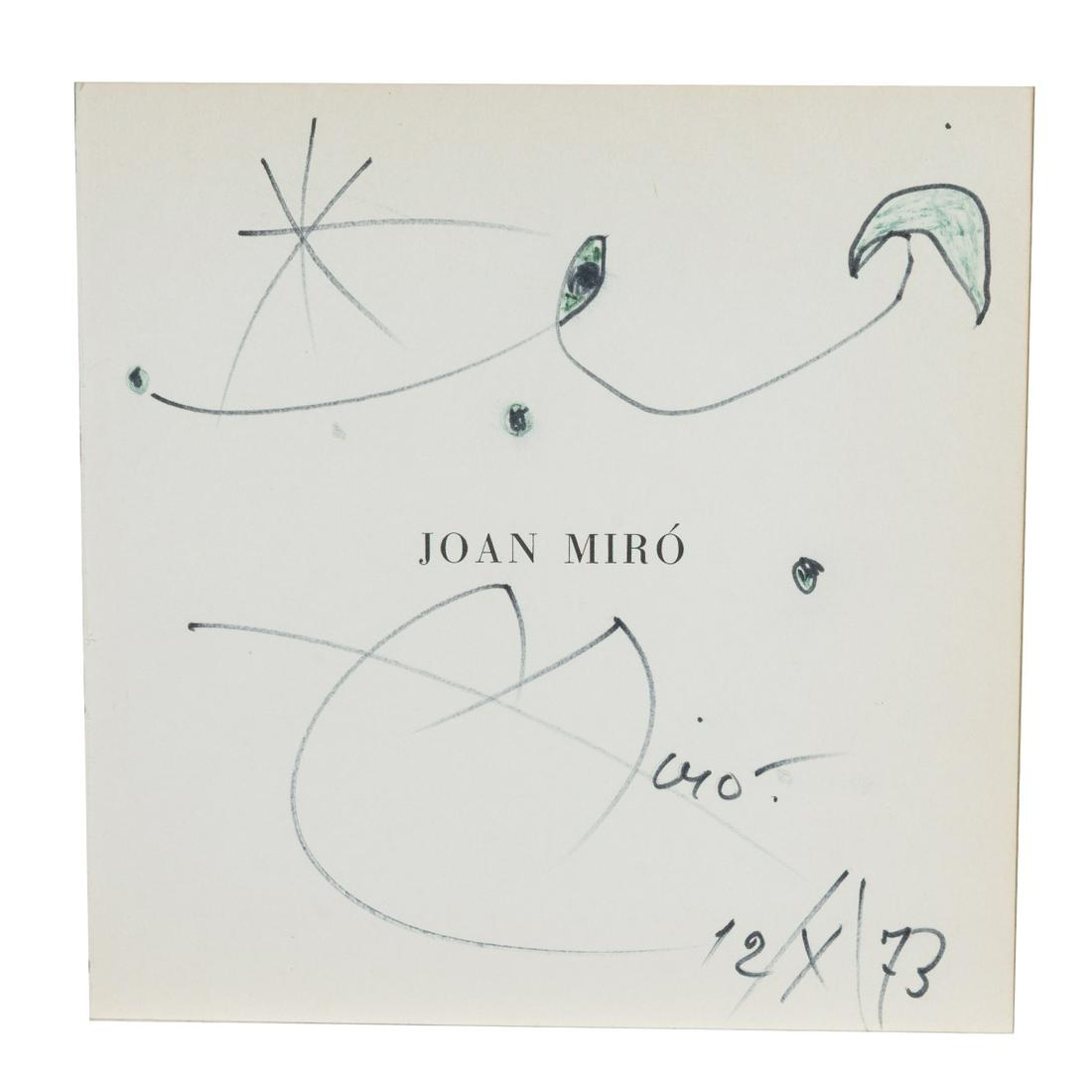 Joan Miro, signed Book Title Page (1 of 3)