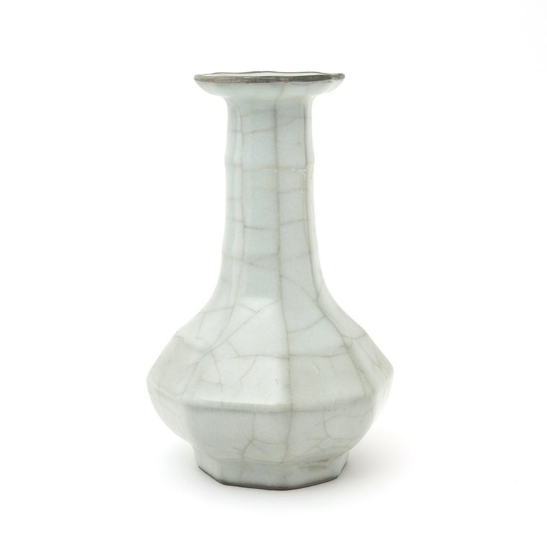 Chinese Inscribed Guan-Type Octagonal Vase (1 of 3)