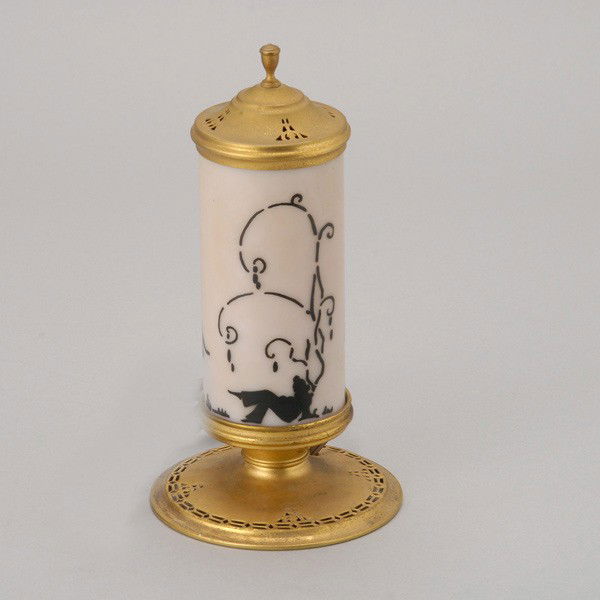 Art Deco Cameo Glass Perfume Burner Light: Art Deco Cameo Glass Perfume Burner Light {Height 7 3/4 inches}
