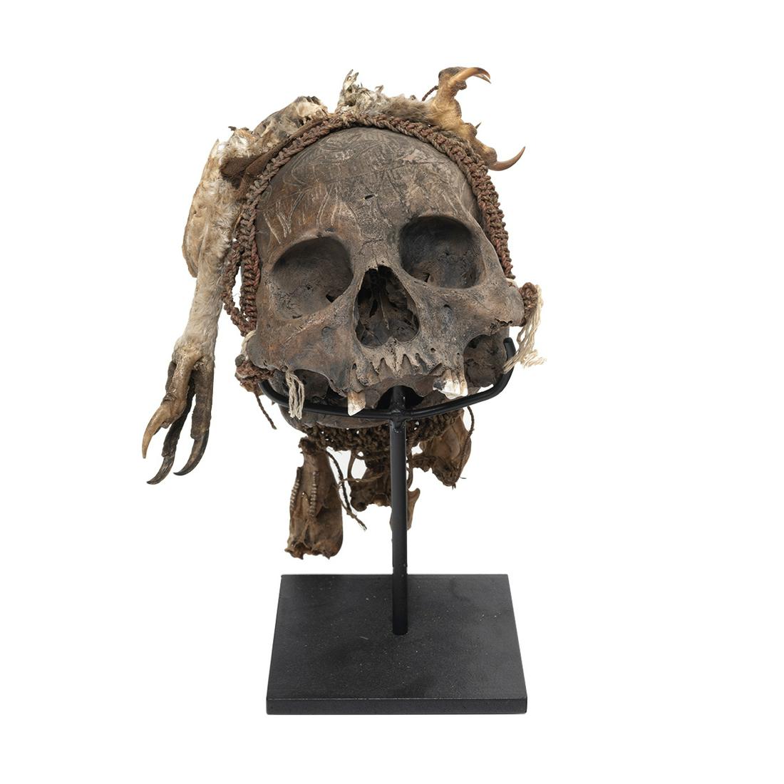 Dayak Carved Human Skull Trophy (1 of 3)