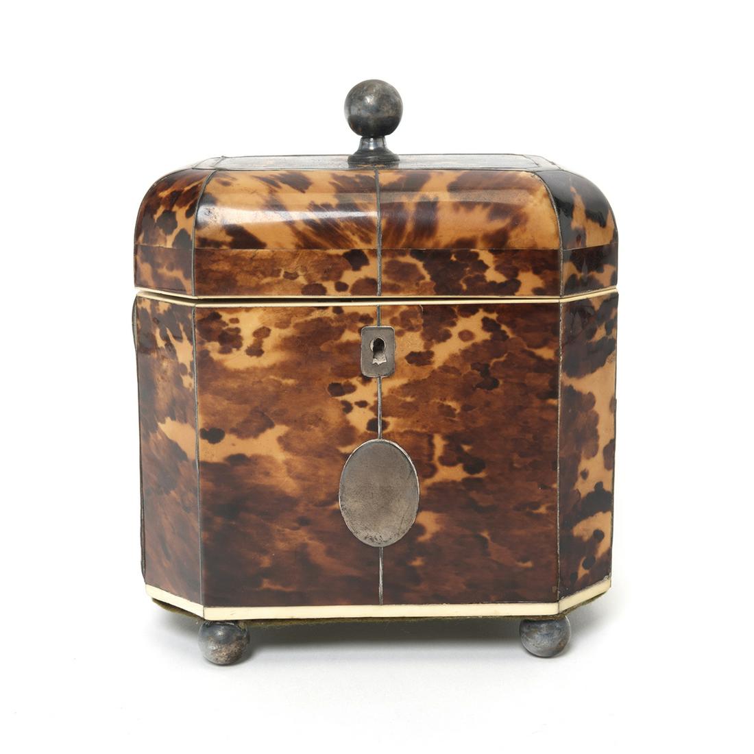 Regency Boulle Tea Caddy (1 of 3)