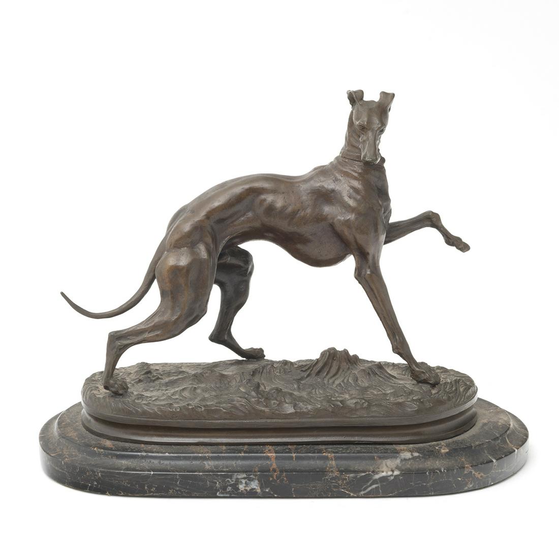 Bronze Animalier Sculpture Greyhound Dog After Mene (1 of 4)