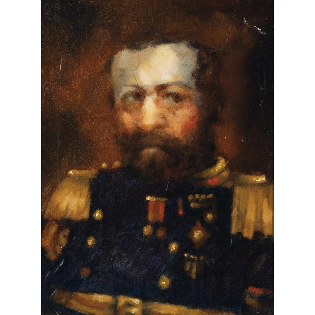 Charles Bragg, The General, oil on panel, signed (1 of 4)