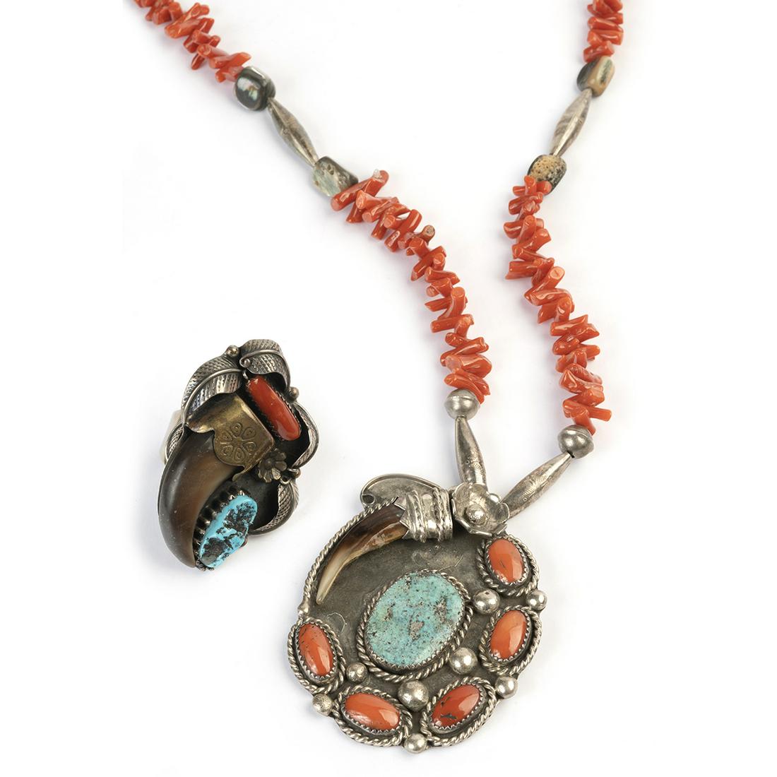 *Native American Multi-Stone, Silver Jewelry Suite. (1 of 4)