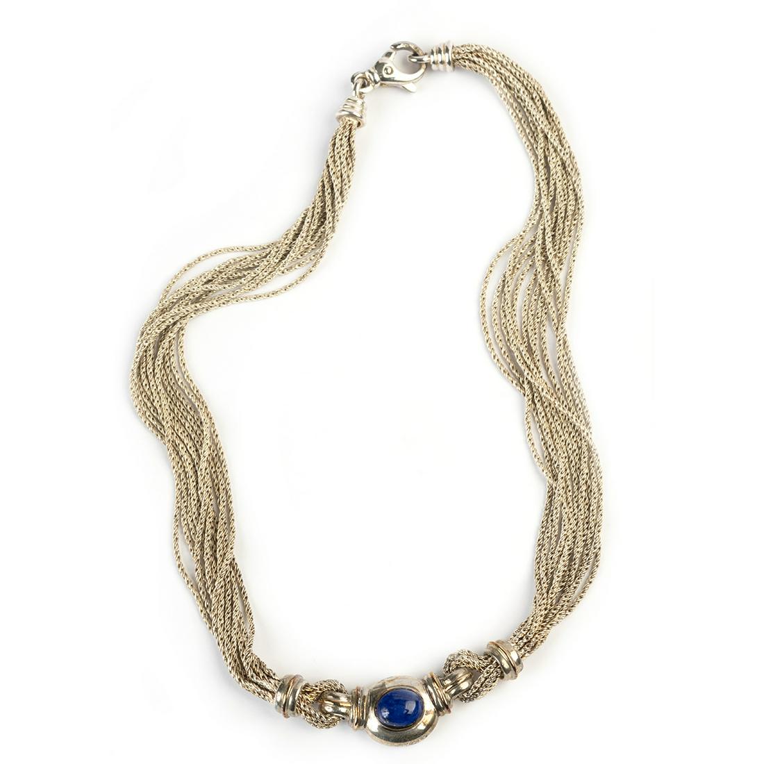 Tiffany & Co. Lapis Lazuli, Sterling Silver Necklace. (1 of 4)