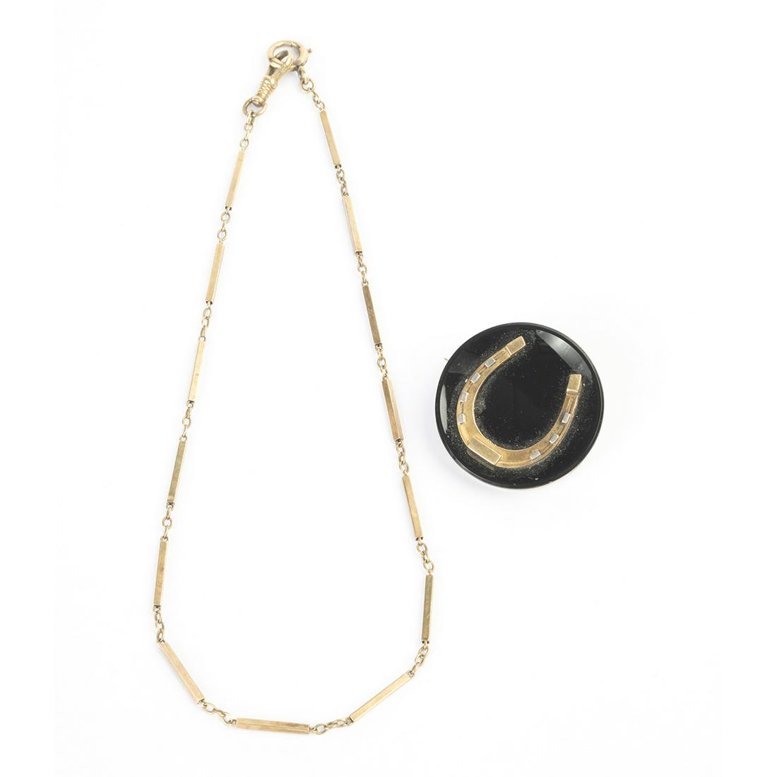 Black Onyx, 14k Yellow Gold Jewelry Suite. (1 of 3)