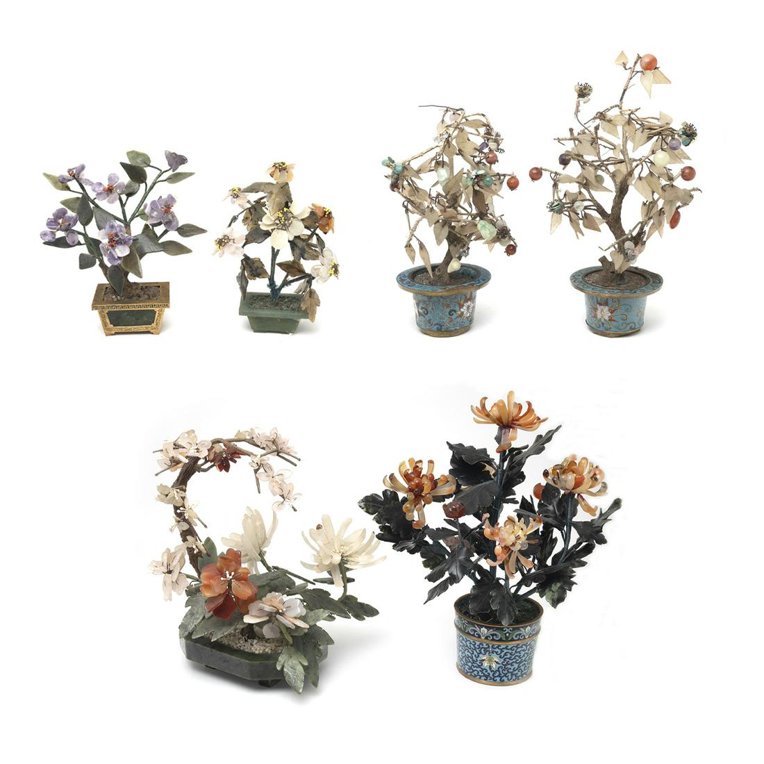 Chinese Hardstone Trees and Hardstone Jardinieres (1 of 5)