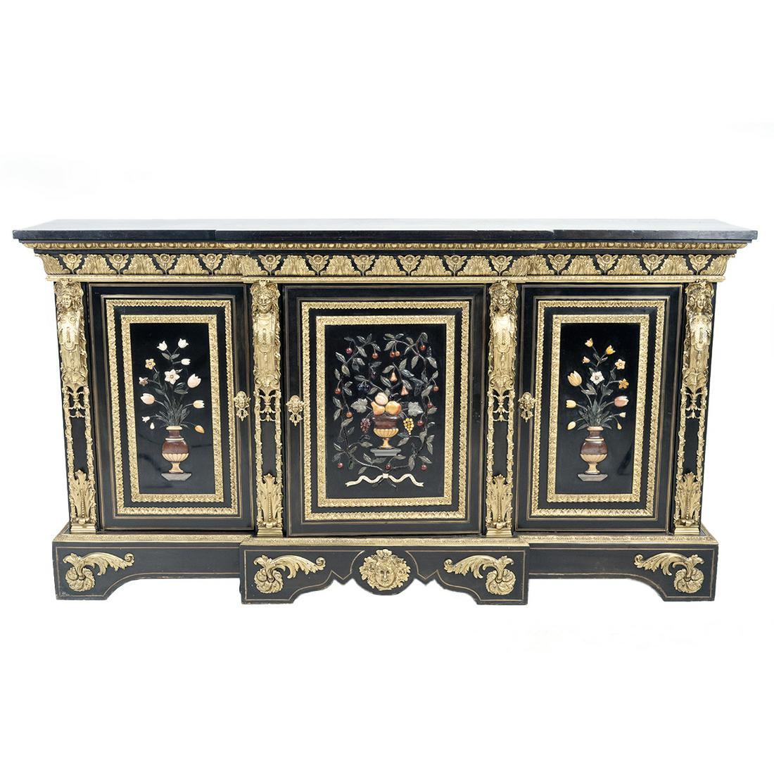 Napoleon III Style Ebonized Buffet (1 of 3)