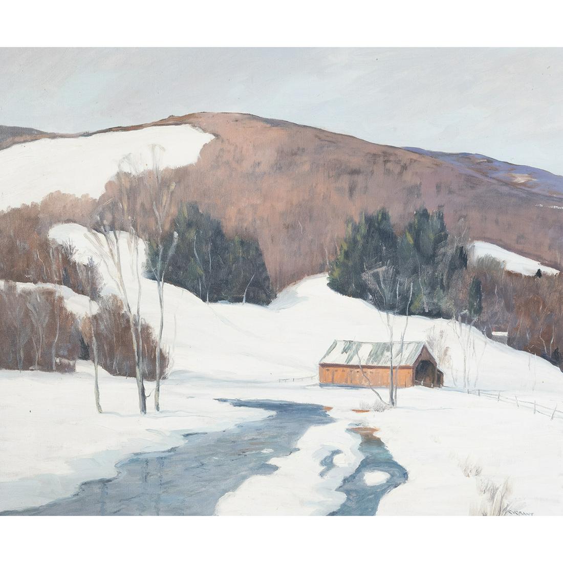 Cecil Vezin Grant, Winter Landscape, oil on canvas (1 of 2)