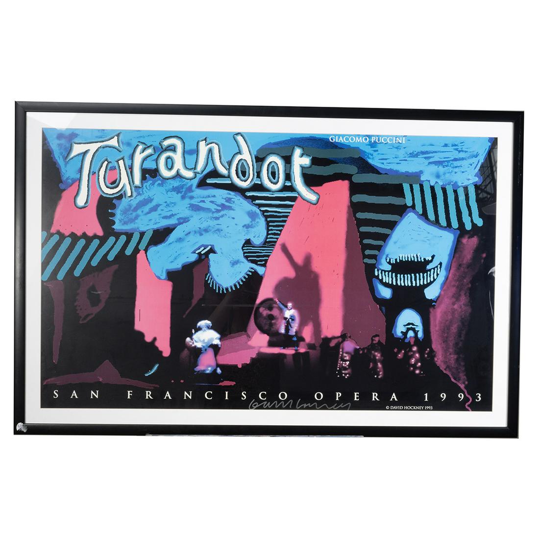 David Hockney, Turandot, signed poster (1 of 2)