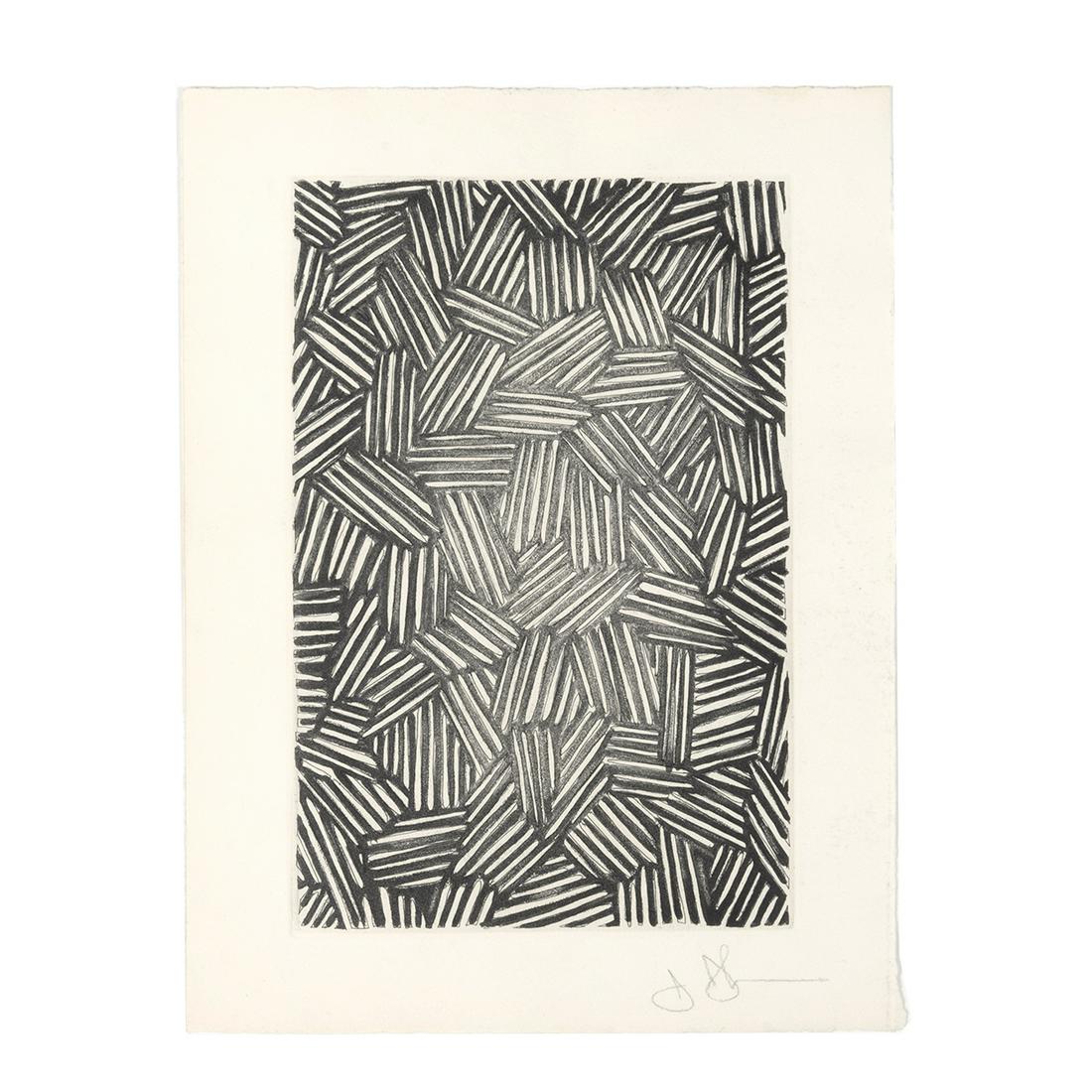 Jasper Johns, Crosshatch, etching on patapar paper (1 of 3)
