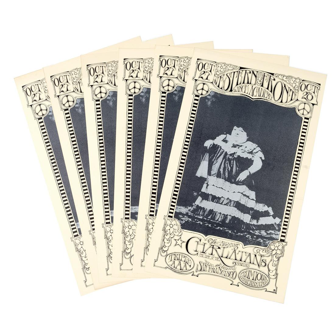 Stanley Mouse, Six 'The Amazing Charlatans' posters (1 of 3)