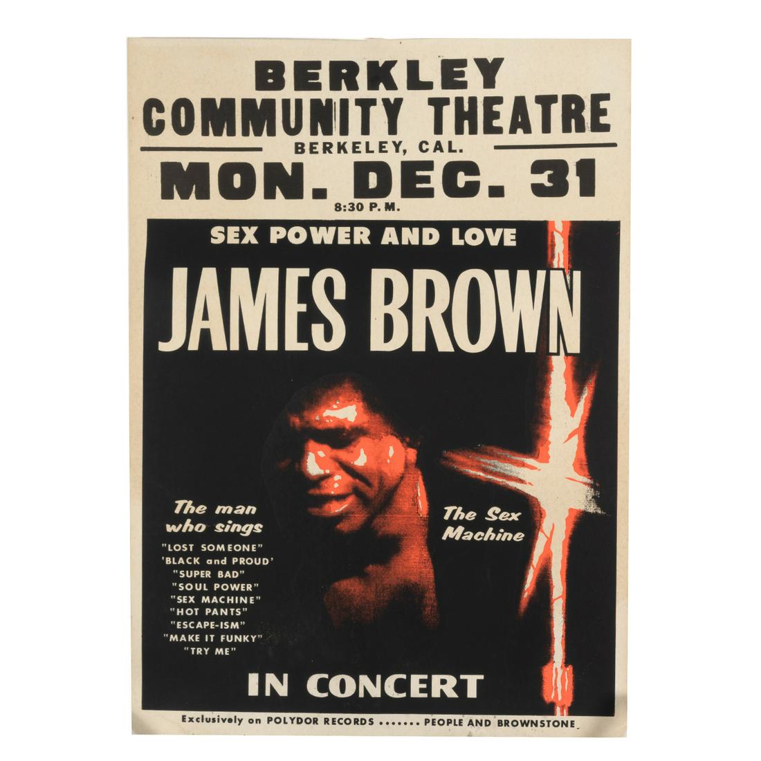 James Brown Berkeley Community Theatre 1972 Poster (1 of 2)