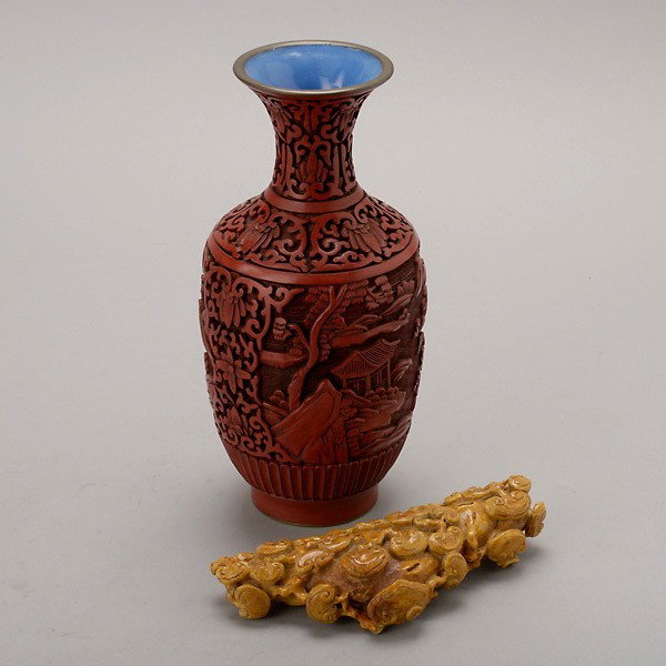 Two Carved Objects,