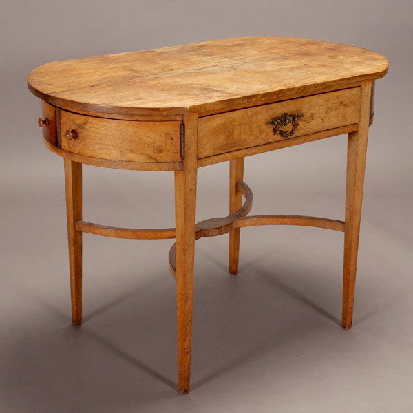 Biedermeier Oval Table: Biedermeier Oval Table {Dimensions 30 1/2 x 40 1/2 x 23 inches} [Staining]