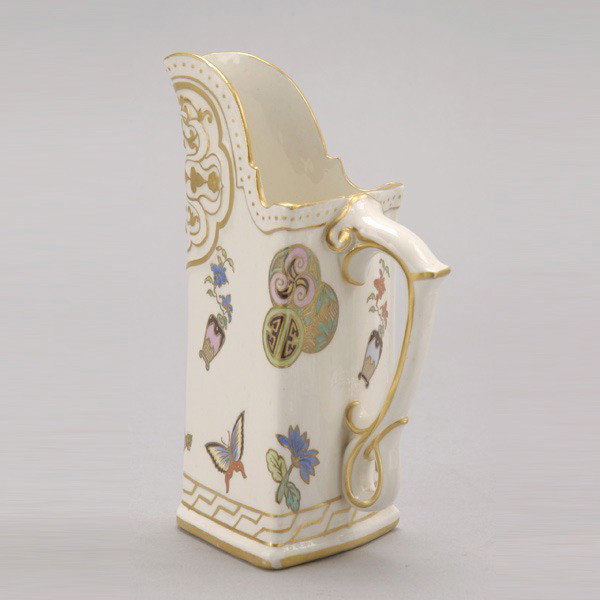 Royal Worcester Ewer with Asian Decoration: Royal Worcester Ewer with Asian Decoration {Height 6 inches}