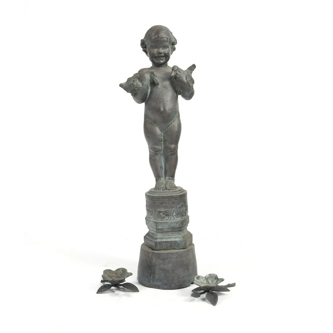 Edith Baretto Stevens Parsons Figural Bronze Fountain (1 of 2)