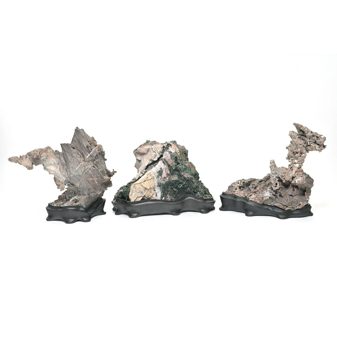 Three Scholar's Rocks on Bases (1 of 3)